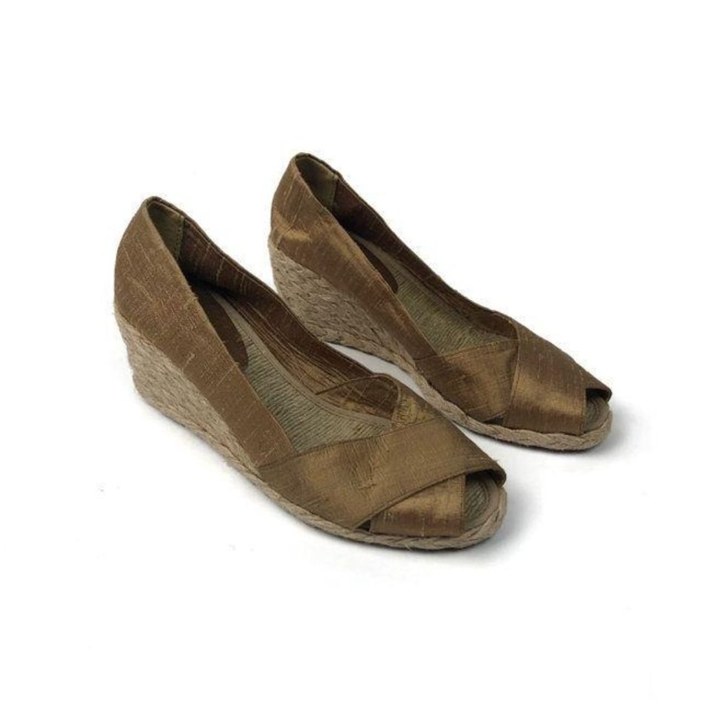 Ralph Lauren Gold Espadrilles